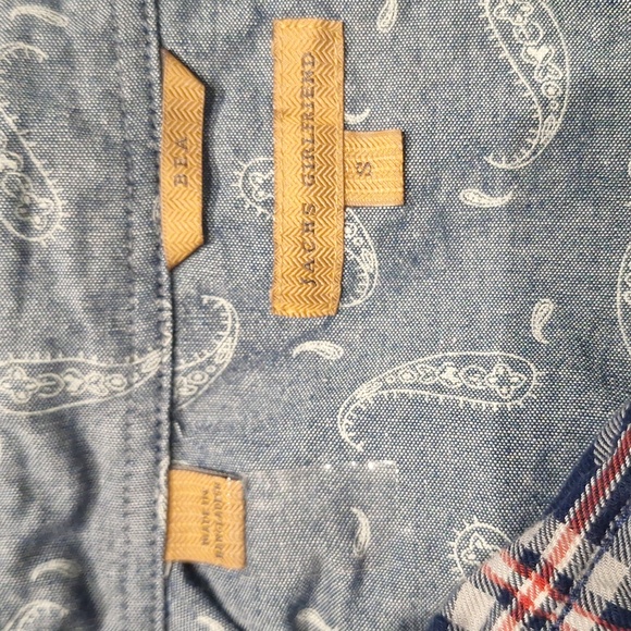 Jacks Girlfriend Bea roll tab button down shirt size S - Picture 8 of 8